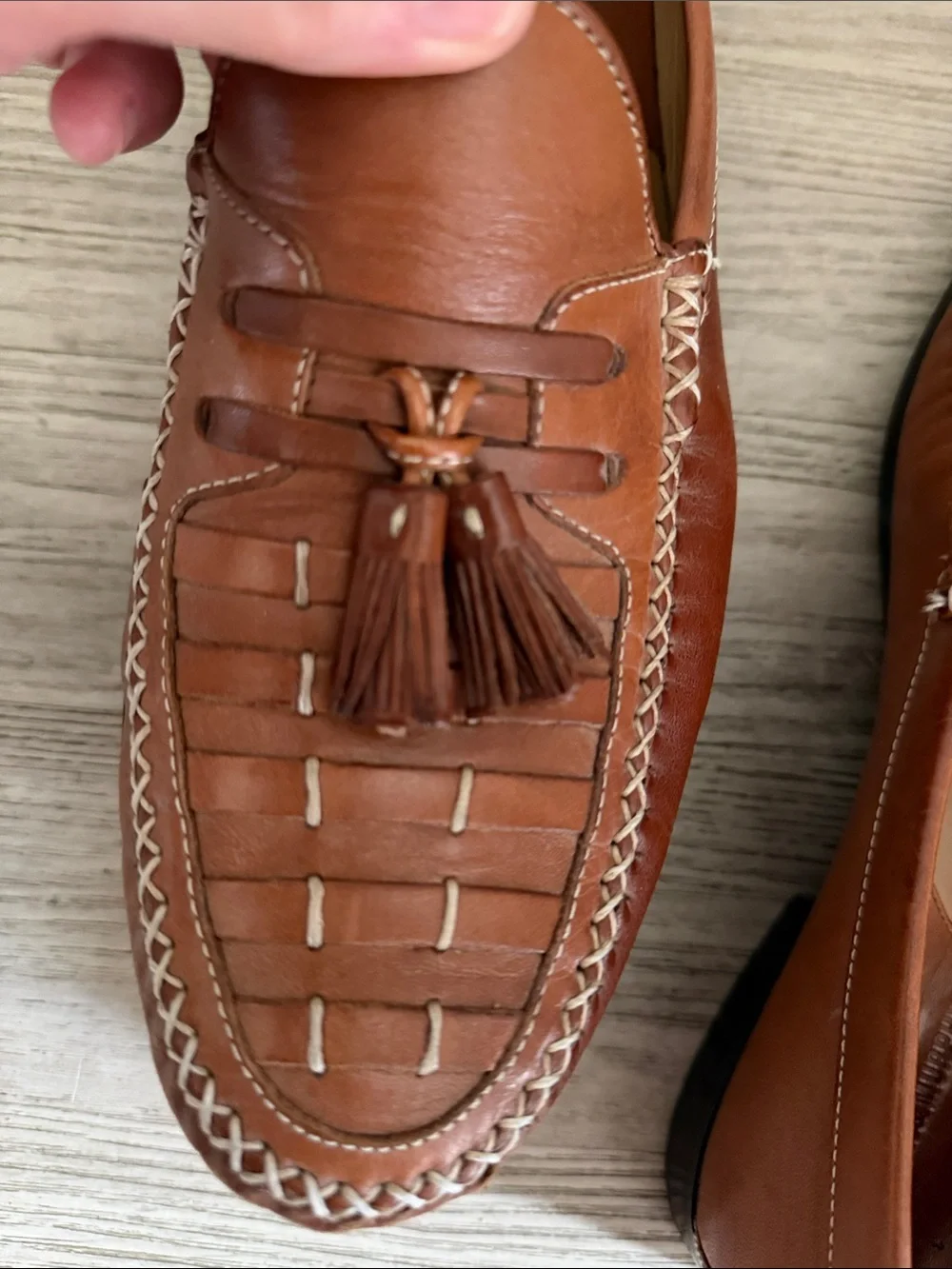 Johnston & Murphy Sheepskin Leather Tassel Loafers Men's Size 11